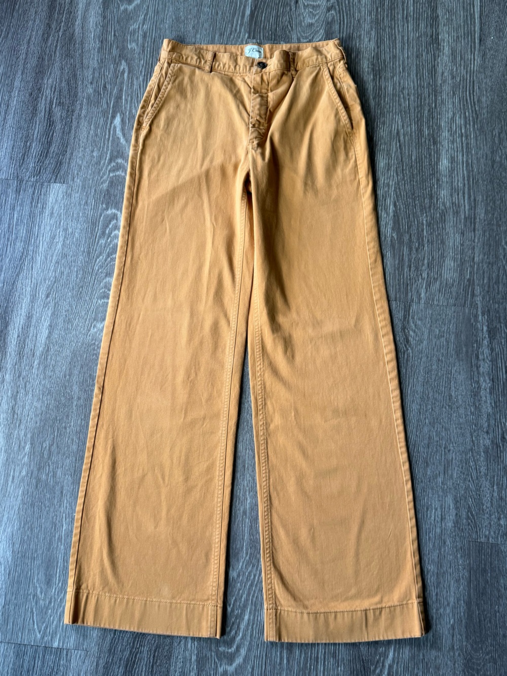 J.Crew Women’s Wide Leg Chino Pants Camel Tan Stretch 26 Tall